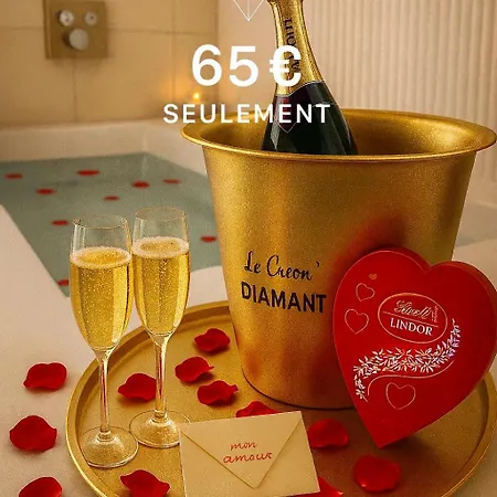 Cocon Diamant - Nuit Romantique - Jacuzzi Et Sauna - Hyper-centre Lägenhet Compiègne